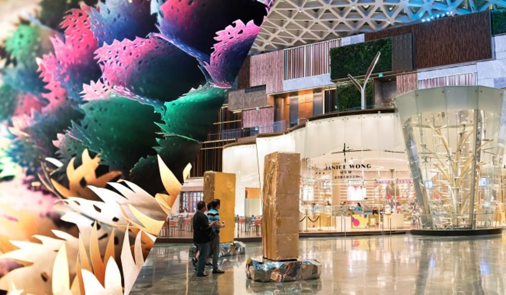 'A Metamorphosis: No End to End' (left) is a specially created multimedia masterpiece by visual artist Jennifer Wen Ma on show at MGM Cotai (right) during Art Macao festival. 'A Metamorphosis: No End to End' (left) is a specially created multimedia masterpiece by visual artist Jennifer Wen Ma on show at MGM Cotai (right) during Art Macao festival.