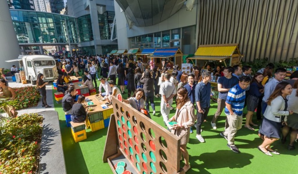 Meet your friends for a lunchtime treat during the working week at the Tong Chong Street Market in Taikoo Place
