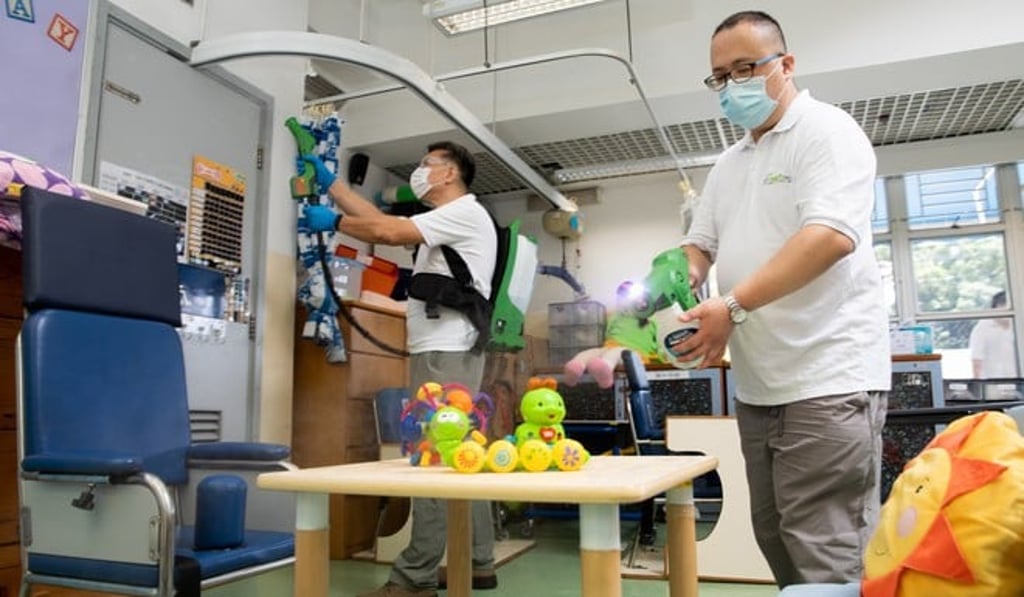 Under TrustTomorrow’s support, Germagic antimicrobial coating spray is provided to special educational needs schools with boarding services