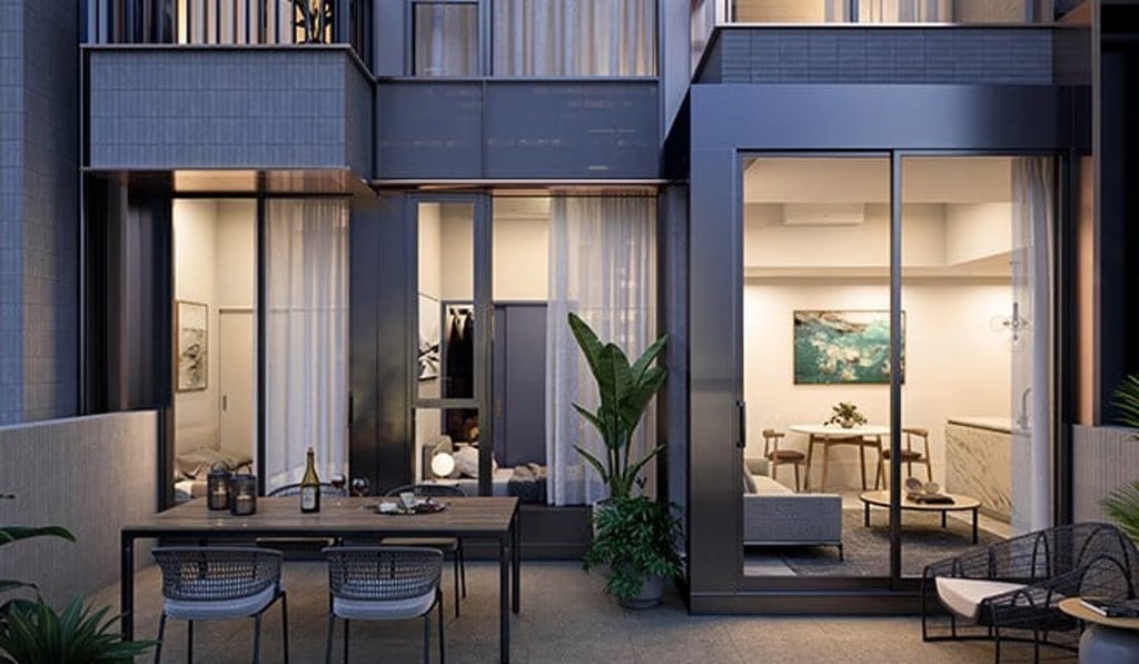 EIGHT STAR STREET features eight distinctive units with private flat roofs for al fresco living. (Computer rendering of unit C, 2/F)