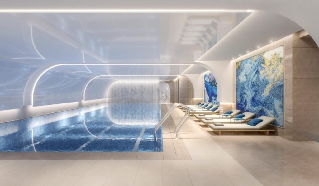 The indoor pool at The Jewel, the Grand Victoria development’s clubhouse, which will also comprise two gyms, two outdoor pools, a yoga room, indoor sports court and children’s play area. The indoor pool at The Jewel, the Grand Victoria development’s clubhouse, which will also comprise two gyms, two outdoor pools, a yoga room, indoor sports court and children’s play area.