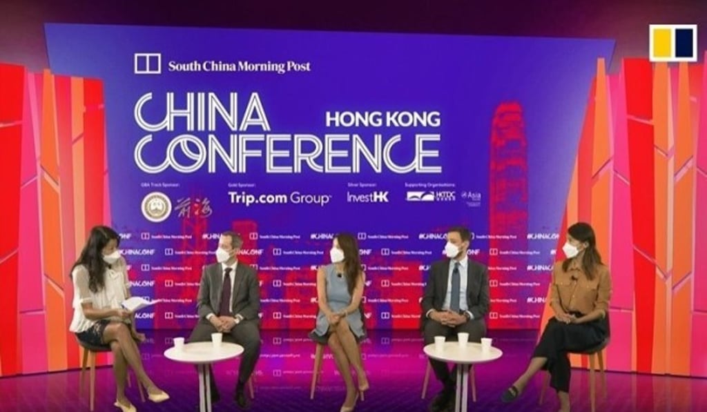 (L-R) (Moderator) Georgina Lee, Specialist Reporter, Business, South China Morning Post; Paul Colwell, Head of Advisory Portfolio Group & Senior Director, Investments Asia, Willis Towers Watson; Eva Lee, Head Hong Kong Equities, UBS Global Wealth Management Chief Investment Office; James Quinn, Managing Partner, Q9 Capital; and Julia Wang, Executive Director & Global Market Strategist, J.P. Morgan Private Bank (L-R) (Moderator) Georgina Lee, Specialist Reporter, Business, South China Morning Post; Paul Colwell, Head of Advisory Portfolio Group & Senior Director, Investments Asia, Willis Towers Watson; Eva Lee, Head Hong Kong Equities, UBS Global Wealth Management Chief Investment Office; James Quinn, Managing Partner, Q9 Capital; and Julia Wang, Executive Director & Global Market Strategist, J.P. Morgan Private Bank