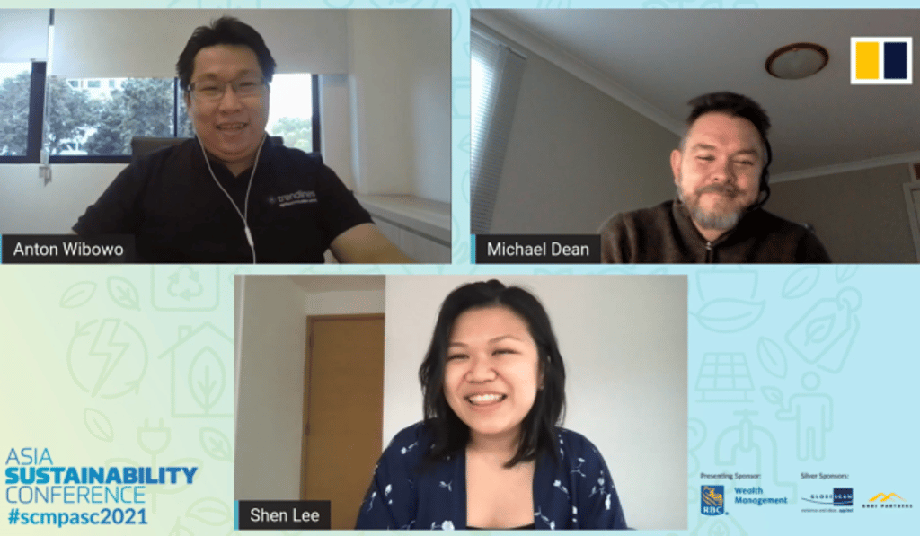 (Top left to bottom) Anton Wibowo, CEO of Trendlines Agrifood Innovation Centre, Michael Dean, LLM and Founding Partner of AgFunder, and Shen Ming Lee, Author of Hungry For Disruption: How Tech Innovations Will Nourish 10 Billion By 2050 discusses on what the solution may be for the issues of agriculture sustainability and food production.