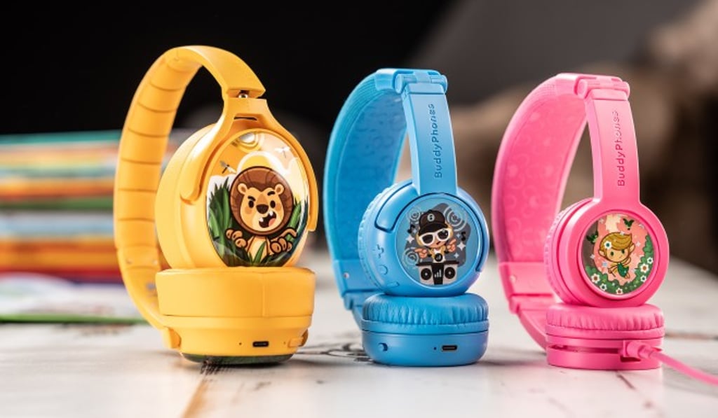 Headphones with Active Noise Cancellation, BuddyPhones SafeAudio Kid's Headphones