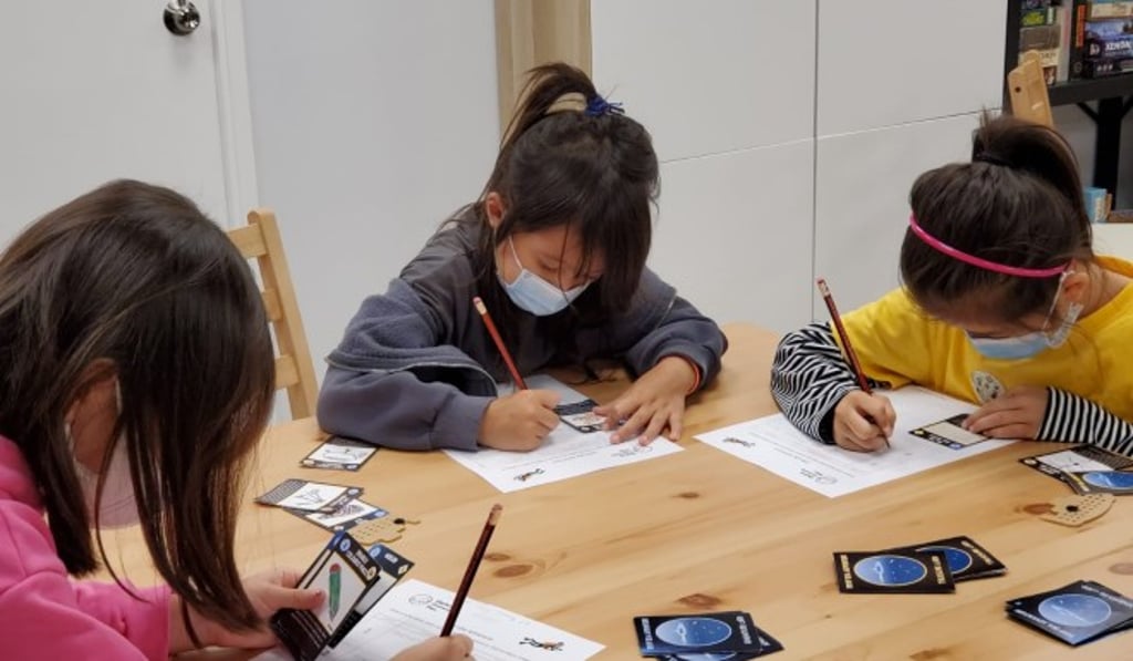 When designing curriculum, always start with deep learning objectives. Photo from Deep Sea Adventure, a creative writing program for ages 6-8.