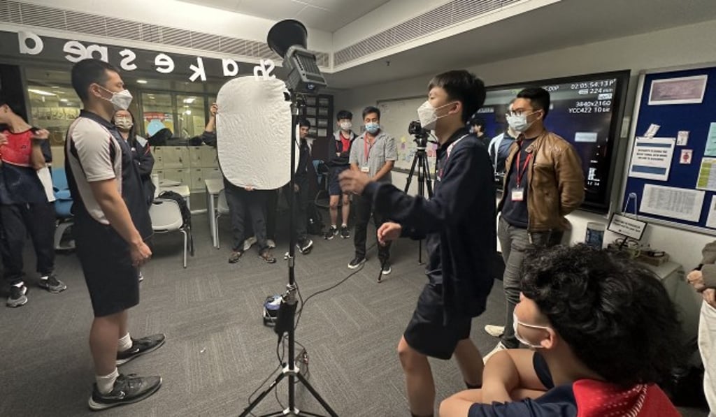 Grade 9 and 10 students putting into practice the fundamentals of filmmaking under the guidance of expert Eugene Chan.