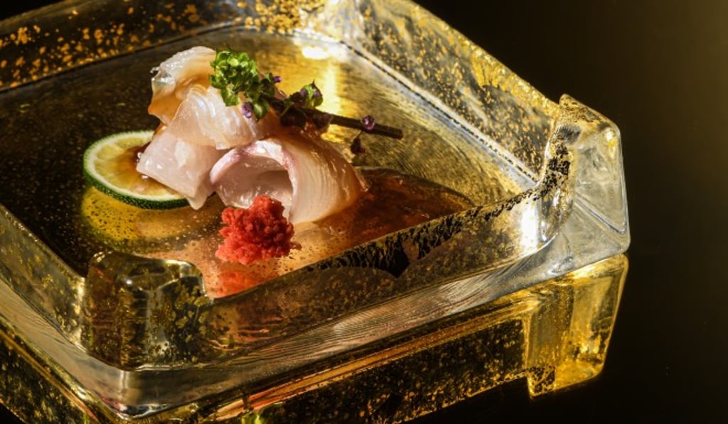 Kue no Sashimi with Homemade Sour Sauce.