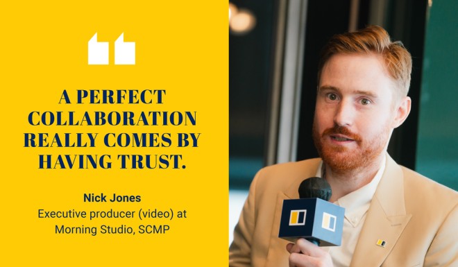 Nick Jones, executive producer (video) at Morning Studio, SCMP. Nick Jones, executive producer (video) at Morning Studio, SCMP.