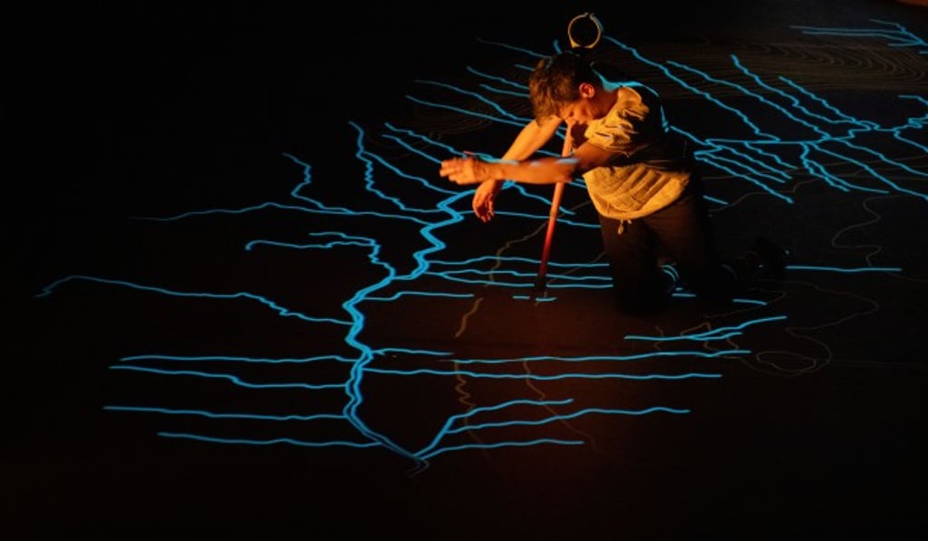 Cunningham makes some movements that are not possible without the crutches.