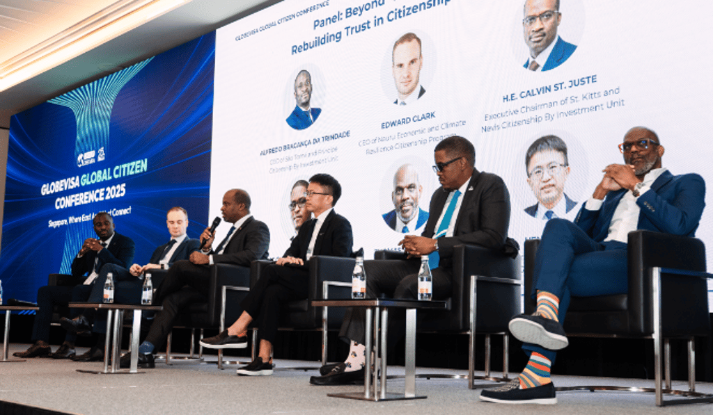 Globevisa CEO Henry Fan and Key government officials attending the 2025 Globevisa Global Citizen Conference. Source: Globevisa Group Globevisa CEO Henry Fan and Key government officials attending the 2025 Globevisa Global Citizen Conference. Source: Globevisa Group