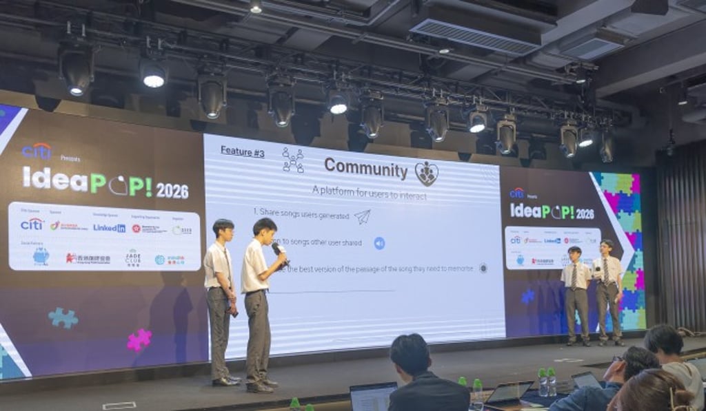 Inspired by the “sound memory method”, the champion team from Kwun Tong Maryknoll College created an AI-powered platform that converts learning content into melodies to make studying more engaging and effective.