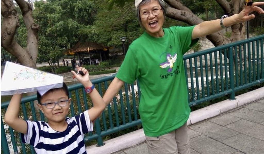 Two Hong Kong participants search for the next control point while competing in the Tuen Mun Park Orienteering@Park event in Hong Kong.