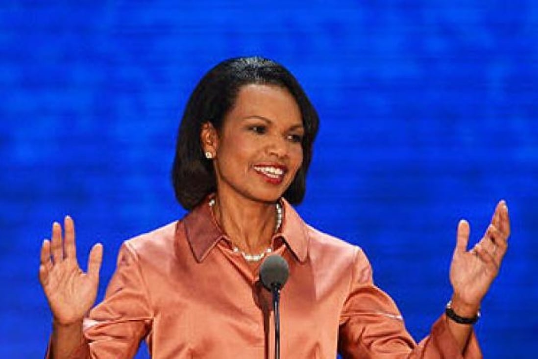 Former US Secretary of State Condoleezza Rice speaks to the crowd at the Tampa Bay Times Forum in Tampa, Florida, on Wednesday during the Republican National Convention. Photo: AFP 