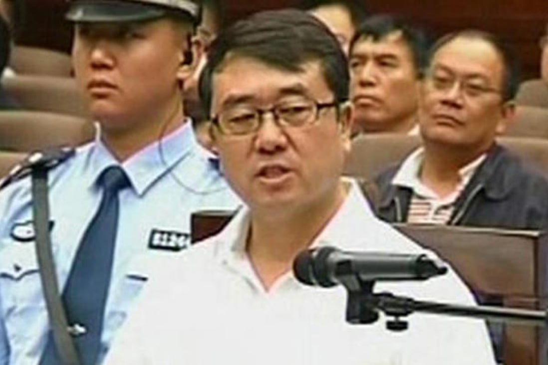 Ex-police chief Wang Lijun at court in Chengdu. Photo: Reuters