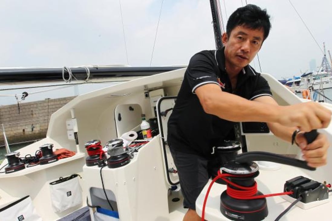 Guo Chuan aboard his 40-foot Qingdao yacht. Photo: May Tse