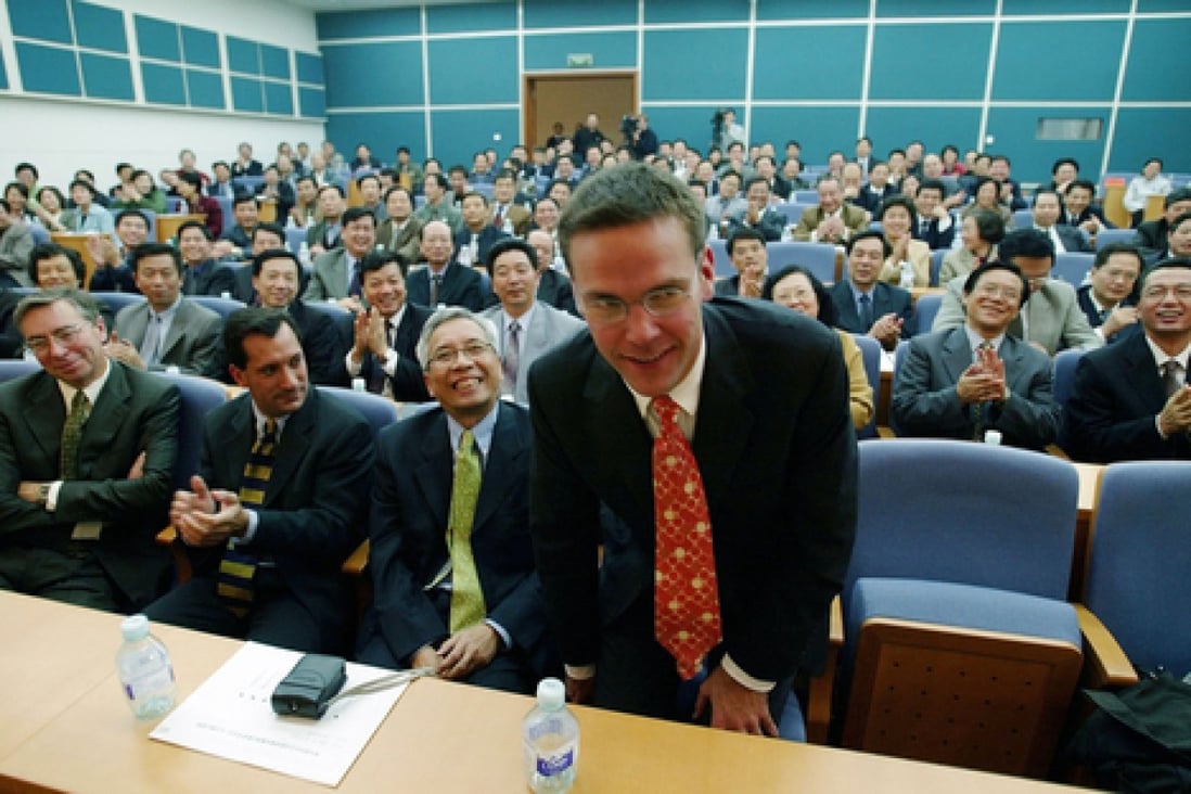 James Murdoch at the Central Party School in Beijing, 2003. Photo: Reuters