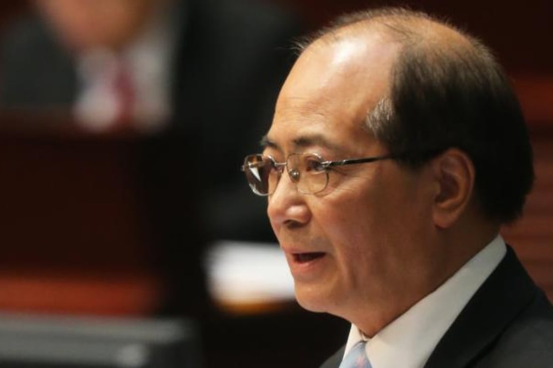 Photo of Eddie Ng Hak-kim, Secretary for Eucation, in Legco Chamber in Hong Kong on Oct. 17, 2012. Photo: SCMP