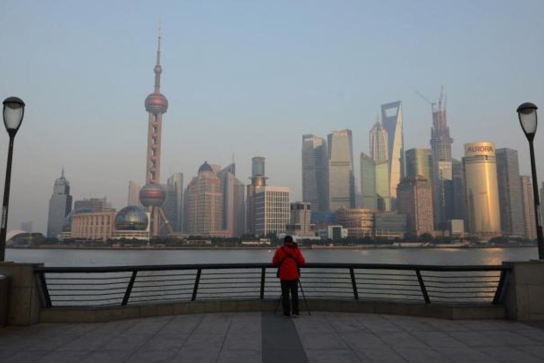 Shanghai's financial district of Pudong is a product of the mainland's economic growth. Photo: AFP