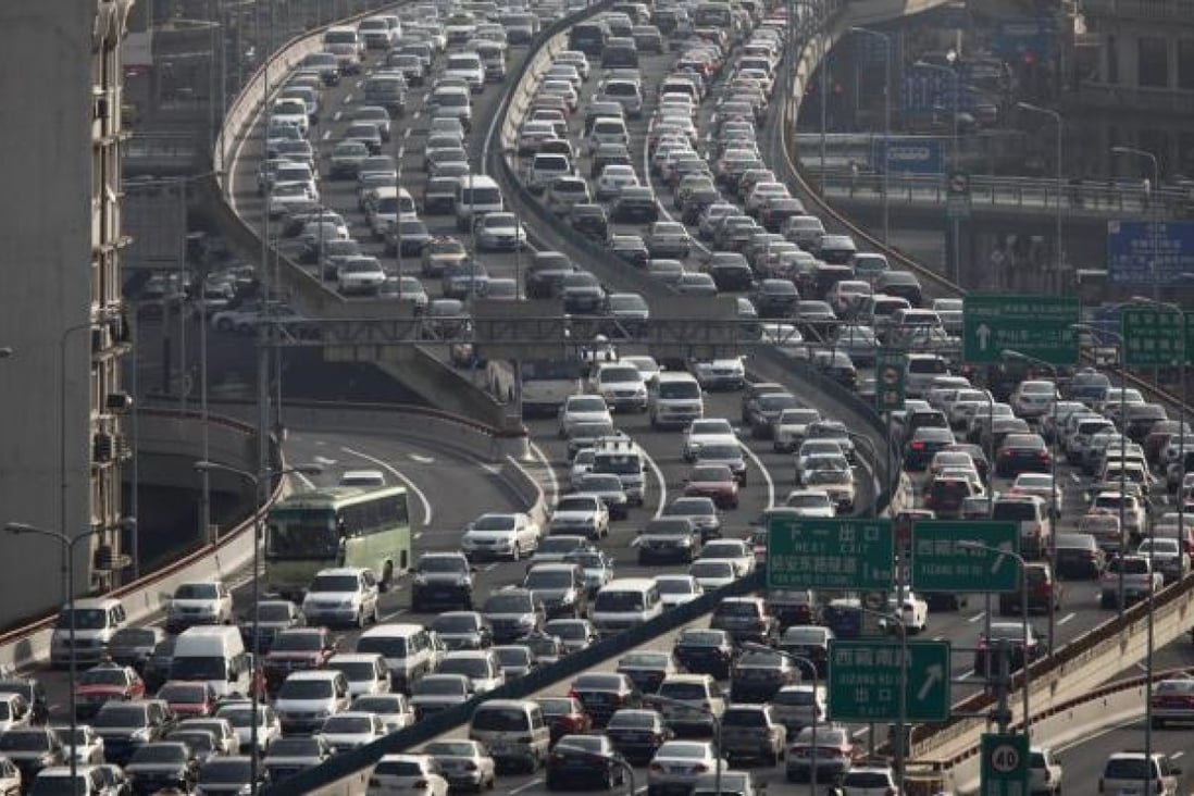 Morning rush hour traffic in Shanghai. Photo: Reuters