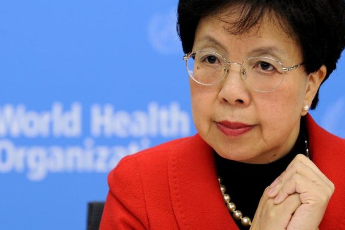 World Health Organisation (WHO) Director General Margaret Chan Fung Fu-chun. Photo: AFP