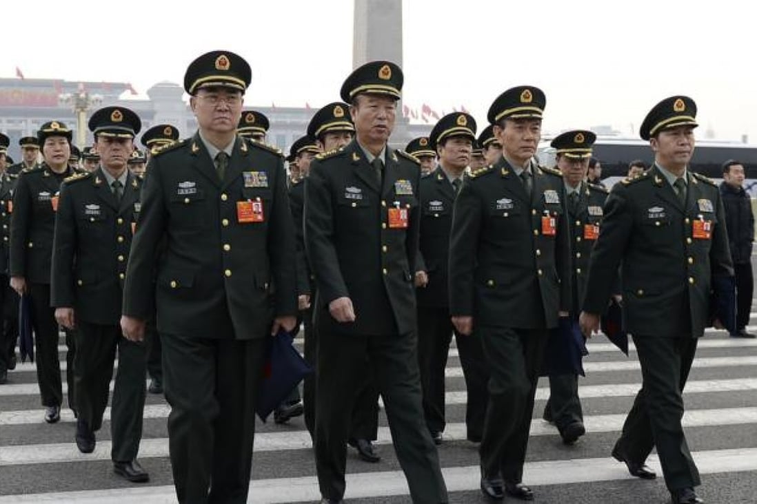 General Liu Yazhou warned that combat effectiveness of the People's Liberation Army will be ruined if military leaders become obsessed with materialism. Photo: Xinhua