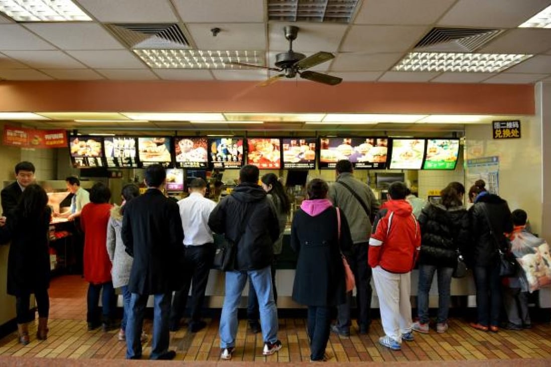 A fast food shop in Beijing. Photo: Xinhua
