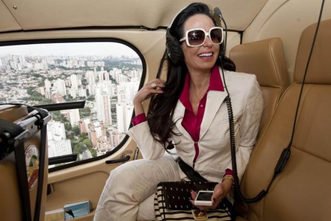 Brazilian millionaire Cozete Gomes says helicopter is the best way to get around in Sao Paulo. Photo: AFP