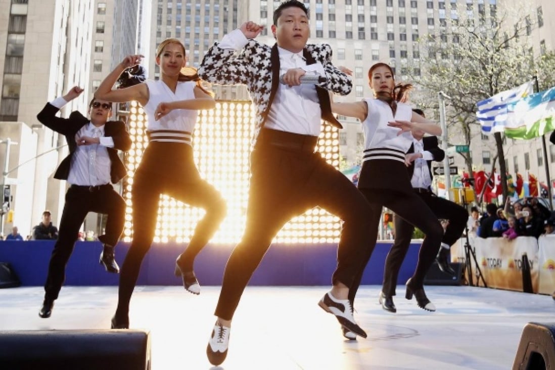 South Korean singer Psy, whose Gangnam Style video has recorded 1.6 billion view on YouTube, performs in New York. Photo: Reuters