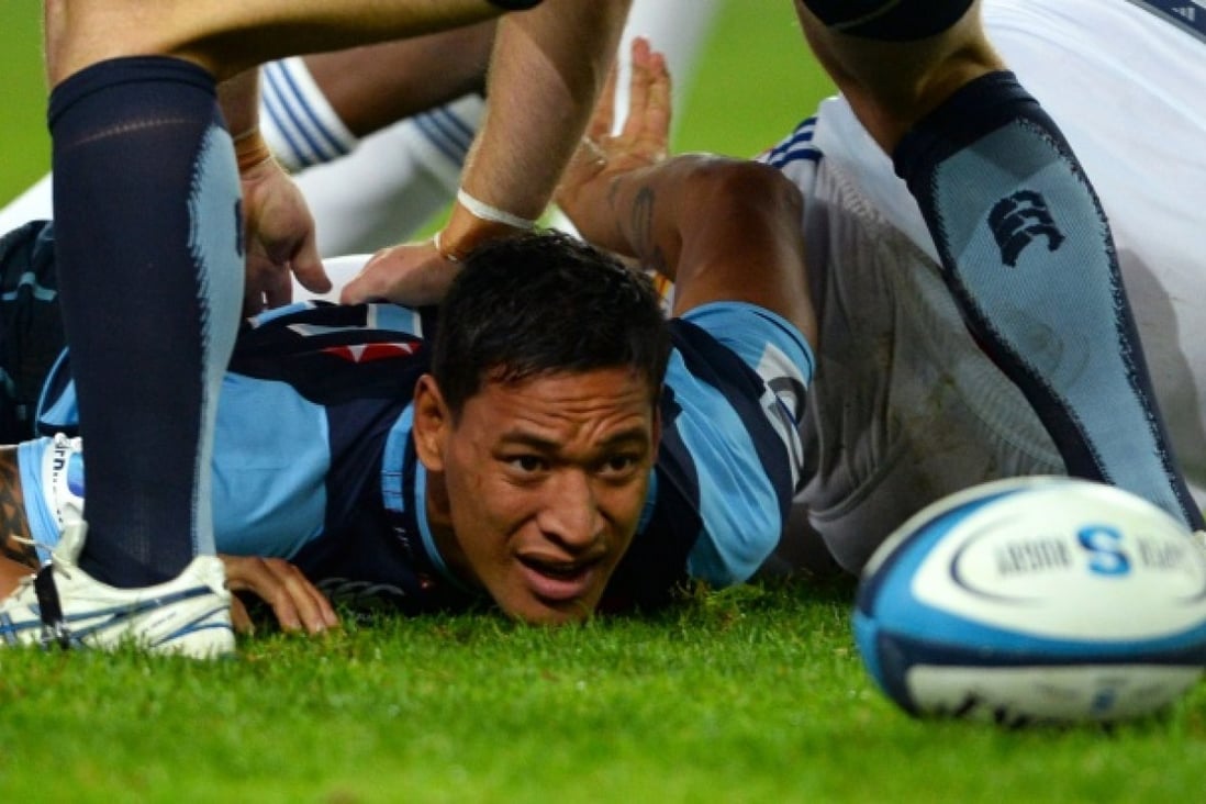 Waratahs fullback Israel Folau watch the ball during their Super 15 match against South Africa's Western Stormers played in Sydney. Photo: AFP