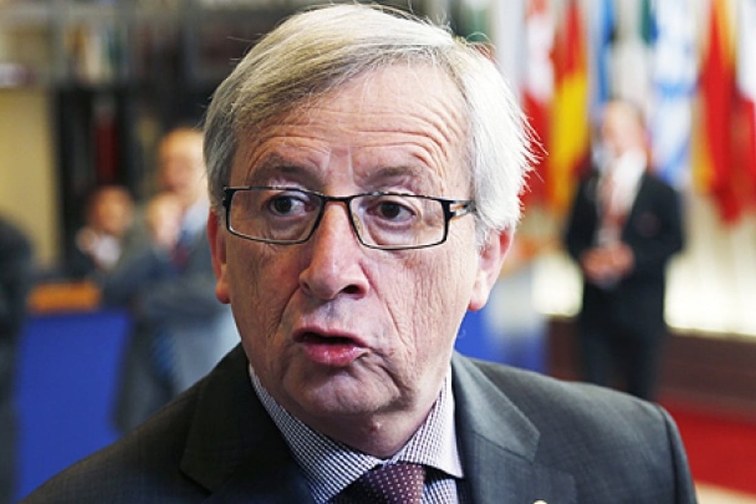 Luxembourg's PM Jean-Claude Juncker arrives at an EU leaders summit in Brussels on Wednesday. Austria and Luxembourg are both reluctant to share information on bank accounts for fear of undermining their financial services sectors. Photo: Reuters