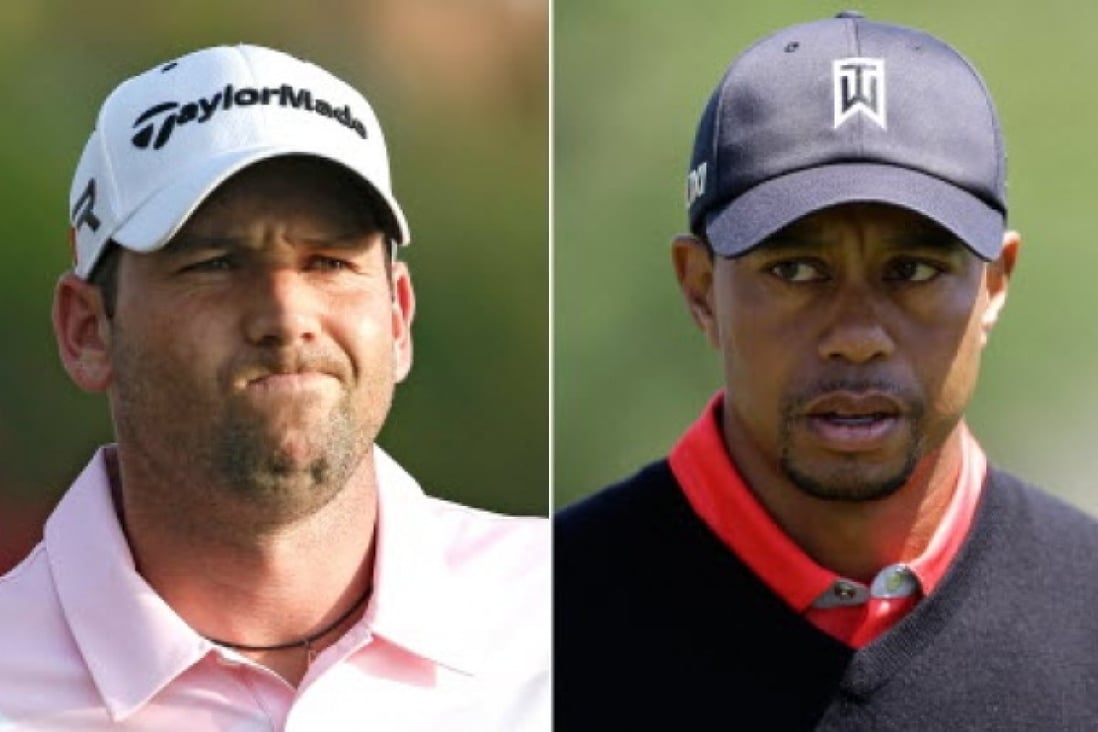 Sergio Garcia (left) and Tiger Woods (right). Garcia hopes to talk to Woods at US Open. Photo: AP