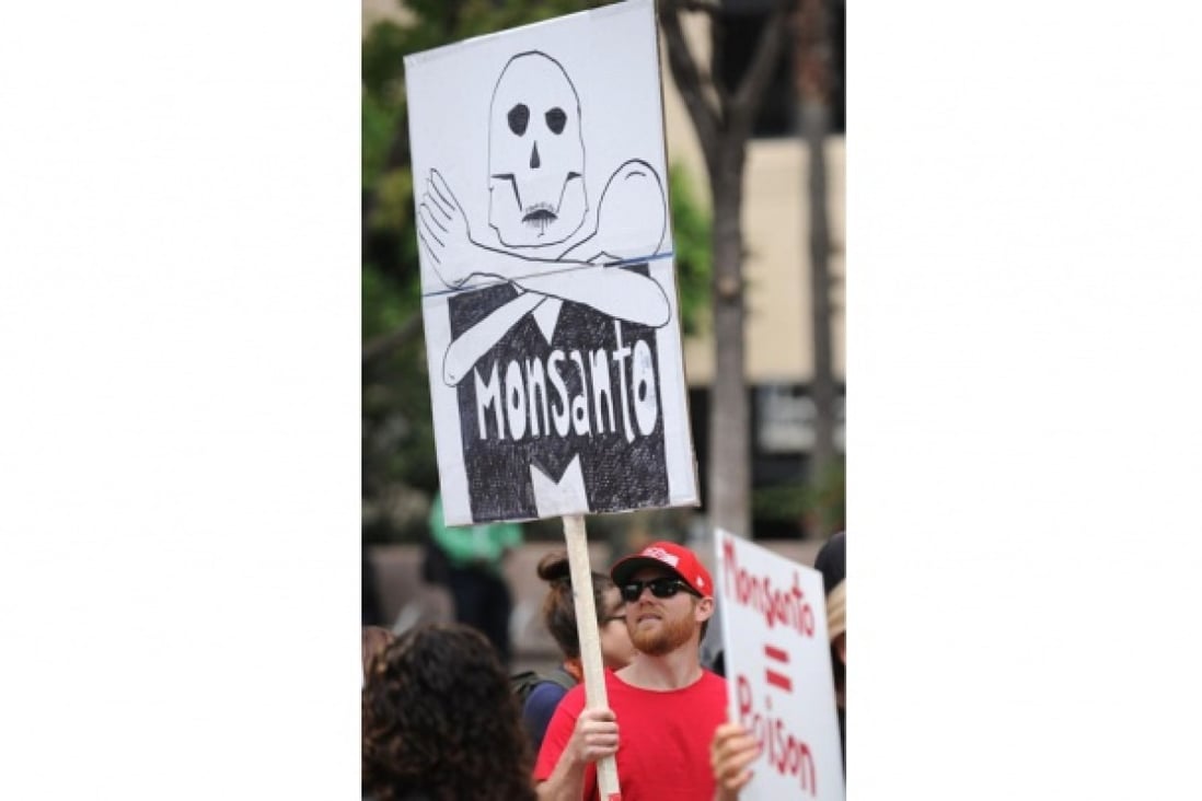 An anti-Monsanto protest in California in May. Photo: AFP