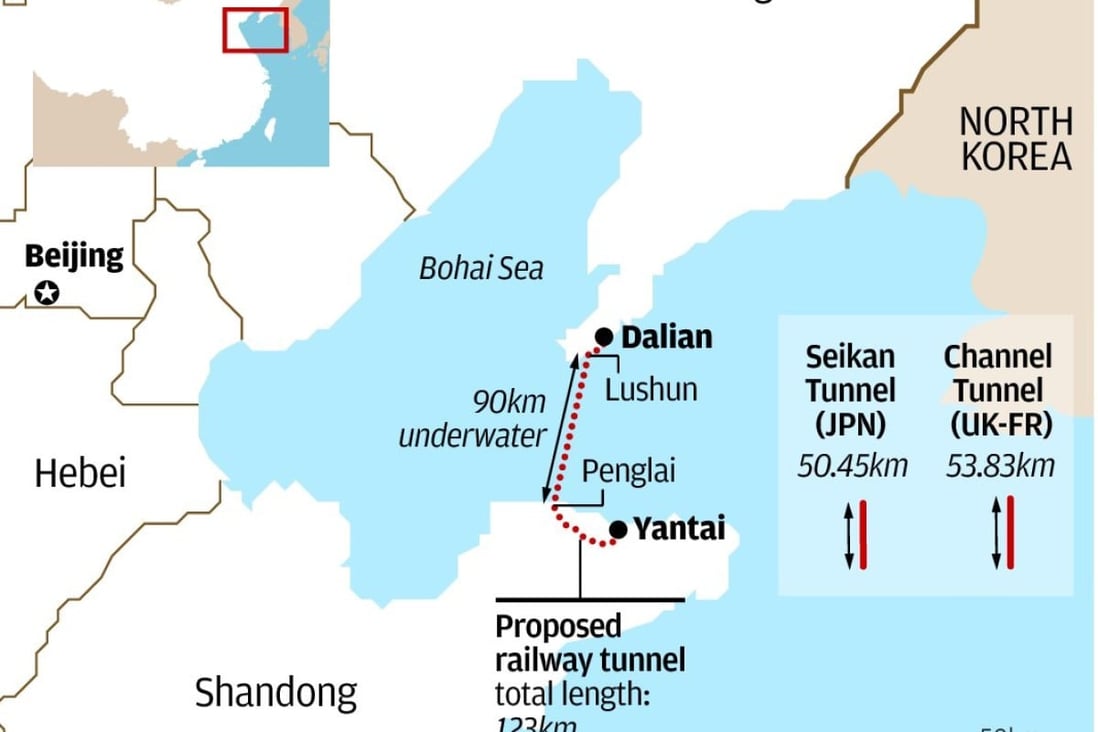 Plan to build world's longest undersea tunnel from Dalian to Yantai