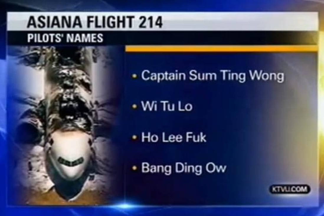 asian plane crash prank names