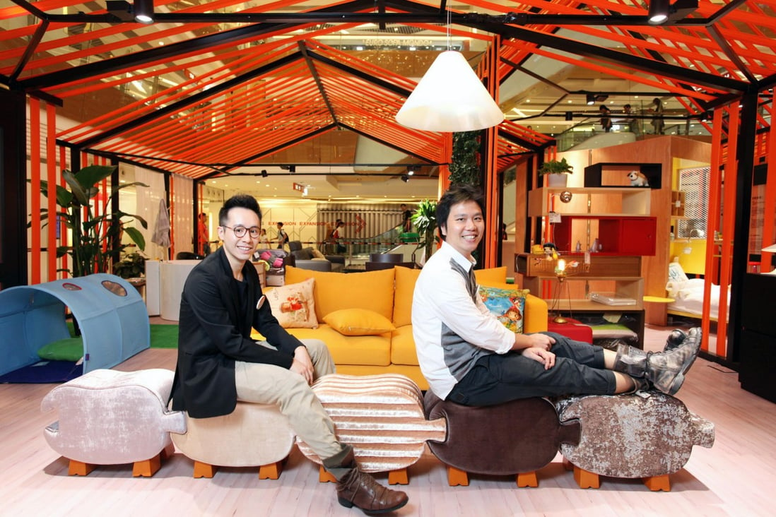 Wall Studio directors Wilson Lee (left) and Alex Siu sing the praises of multifunctional furniture. Photo: SCMP
