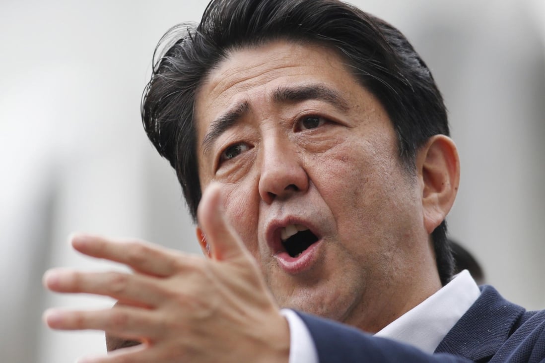 Japanese prime minister Shinzo Abe's Liberal Democratic Party will be tested on Sunday when half of the 242 seats of the Diet's upper house come up for election. Photo: AP