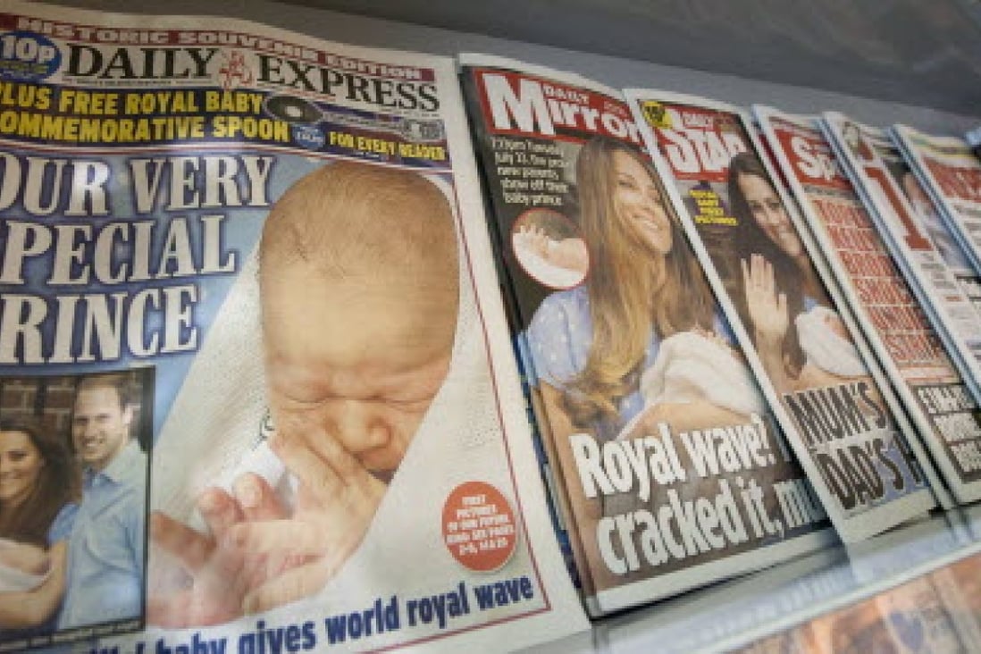 The birth of British royal baby hits the headline of press. Photo: AFP 