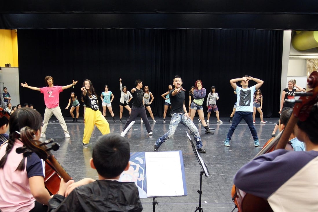 Students in action at a rehearsal for the Hong Kong Academy for Performing Arts' musical Oz to the Future. Photos: Jonathan Wong