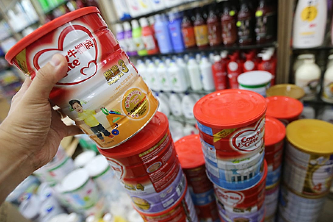 Cow & Gate recalled 80,000 cans of one type of its stage-three baby formula in Hong Kong and Macau. Photo: Felix Wong