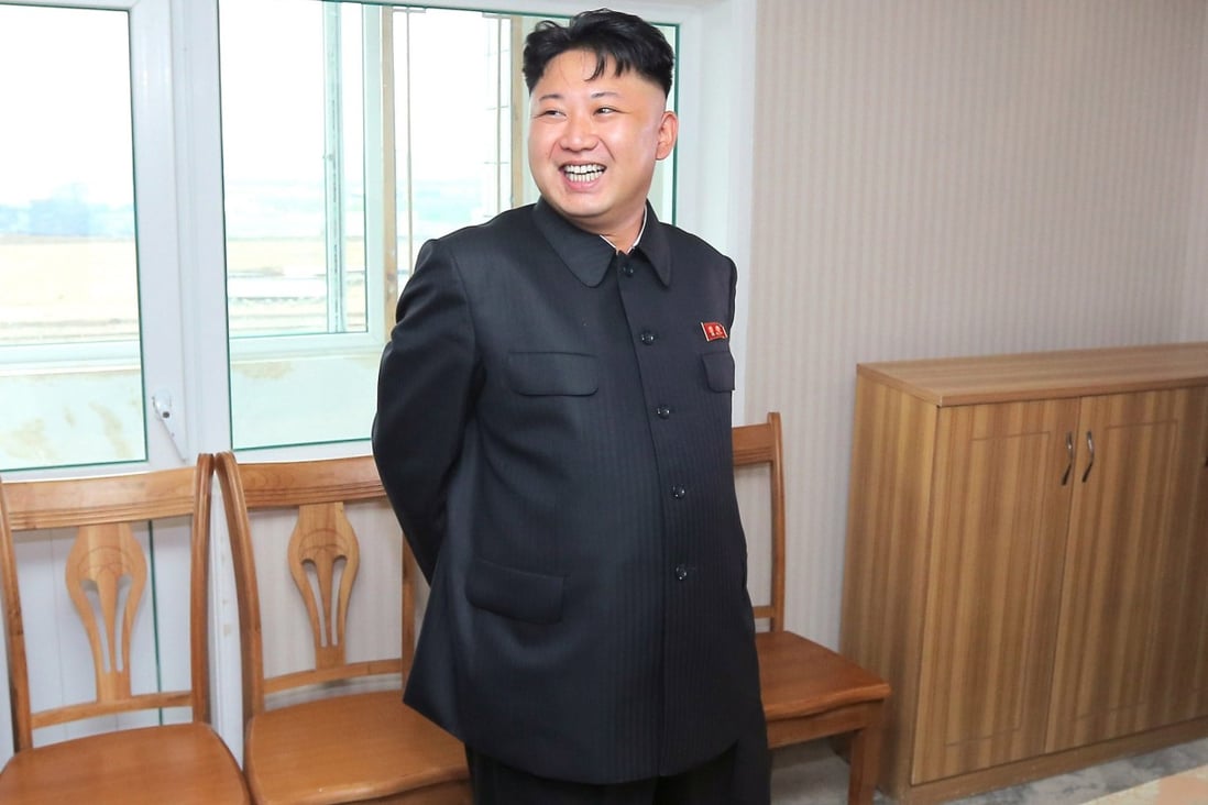 North Korean leader Kim Jong-un inspects the construction site of the apartment houses for scientists. Photo: Reuters