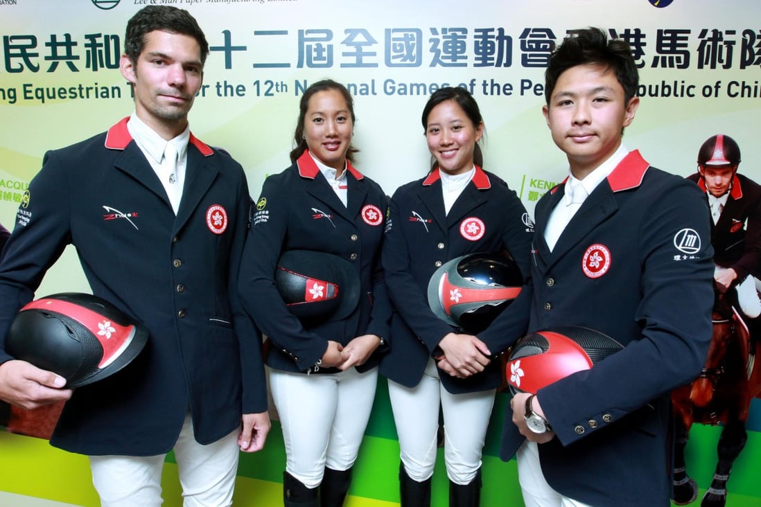 The Hong Kong equestrian team: From left Patrick Lam, Samantha Lam, Jacqueline Lai and Kenneth Cheng. Photo: May Tse