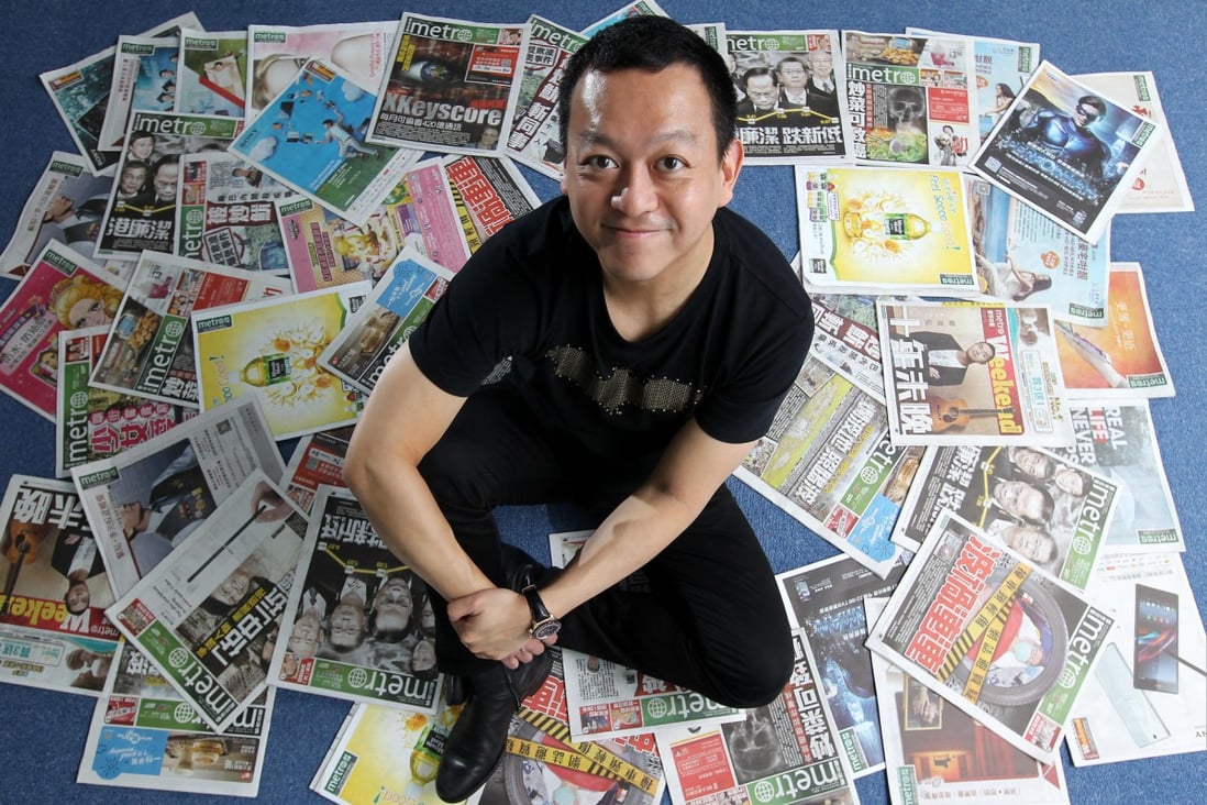 Kenny Wee, at Metro Daily's office in Kwun Tong, finds plenty of opportunities for the title spread before him. Photo: Edward Wong
