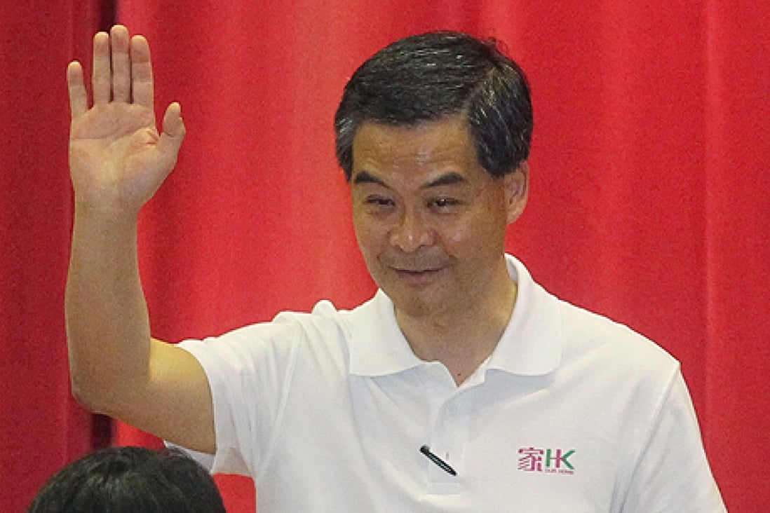 Chief Executive Leung Chun-ying at a public forum in August. Photo: K.Y. Cheng