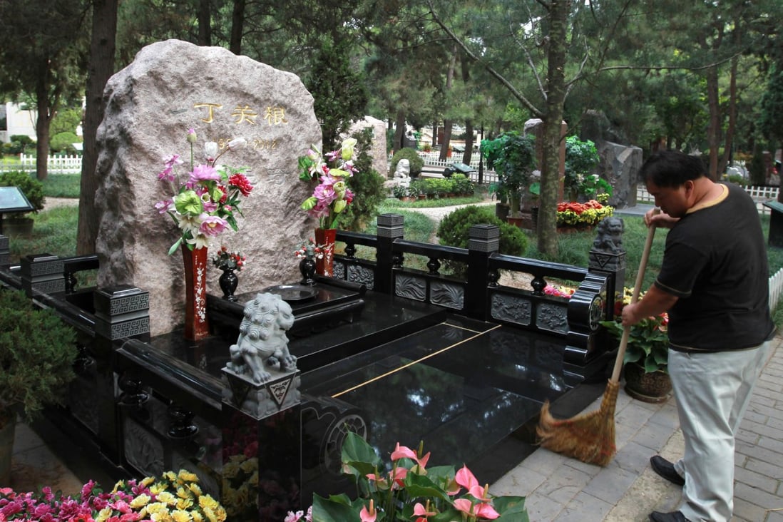 The tomb of former propaganda chief Ding Guangen at Babaoshan Revolutionary Cemetery. Photo: Simon Song