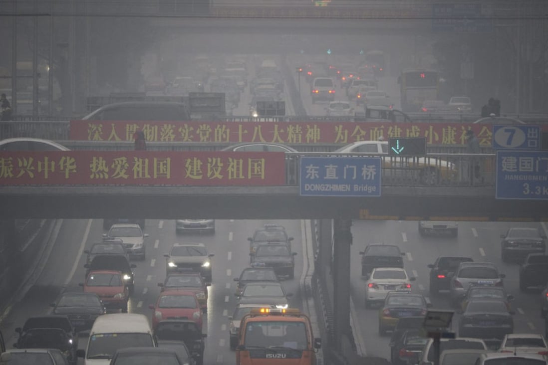 Beijing is one of three cities being asked to reduce levels of the tiny airborne pollutants that are a major cause of smog. Photo: EPA