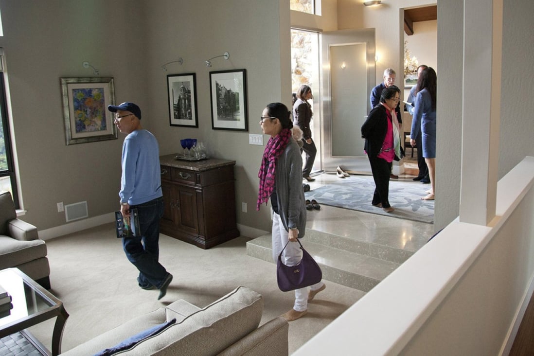 Potential Chinese homebuyers look at a house in Los Altos Hills, California. Photo: MCT
