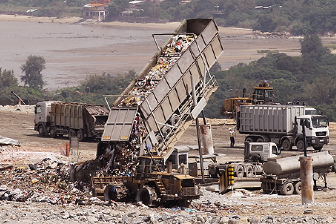 Hong Kong dumps 13,400 tonnes of waste into its landfills every day. Photo: Edward Wong