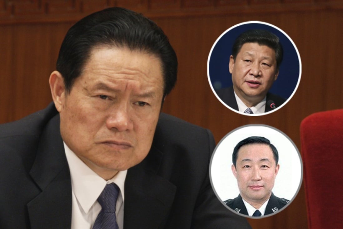 Zhou Yongkang, left; Xi Jinping, top right; Fu Zhenghua, bottom right. Photo: SCMP Pictures