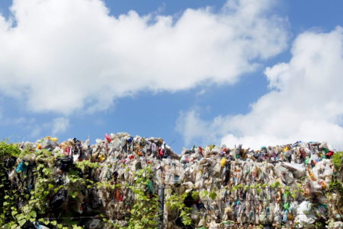 Plastic waste piles up in Tuen Mun. Photo: K.Y. Cheng