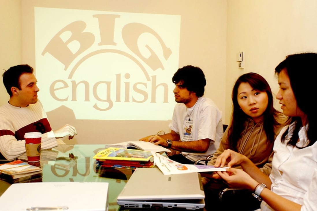 English-language skills of Hong Kong's adult population have slumped to the level of South Korea. Photo: Steve Cray